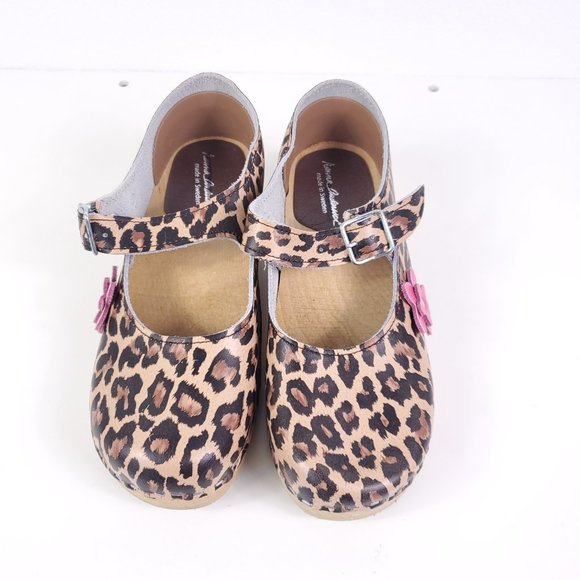 Hanna Andersson Cheetah/Leopard Print Wood Clogs - Picture 2 of 9